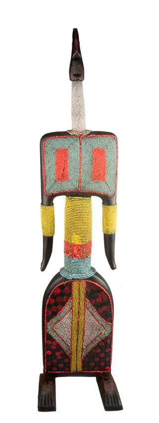 Grande statue Namji – Poupée africaine de 104,5 cm du Cameroun