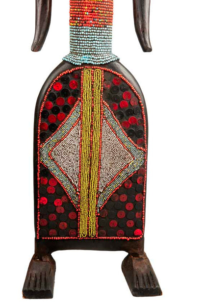 Grande statue Namji – Poupée africaine de 104,5 cm du Cameroun