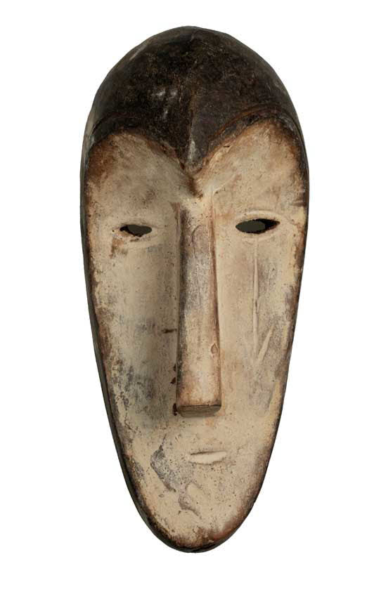 Masque passeport Fang – Masquette africaine en bois 17,5 cm