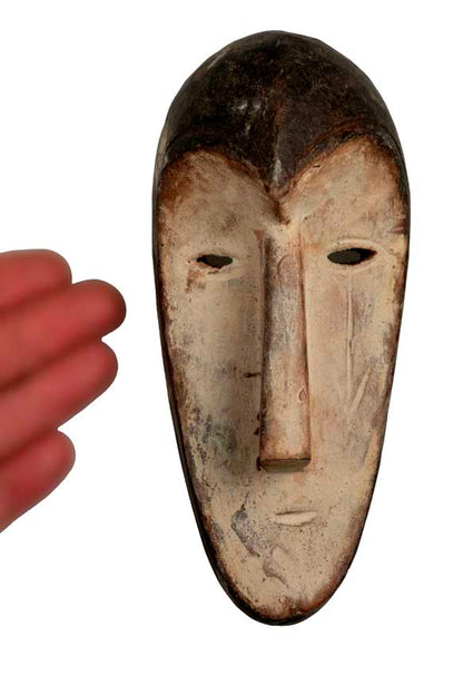 Masque passeport Fang – Masquette africaine en bois 17,5 cm
