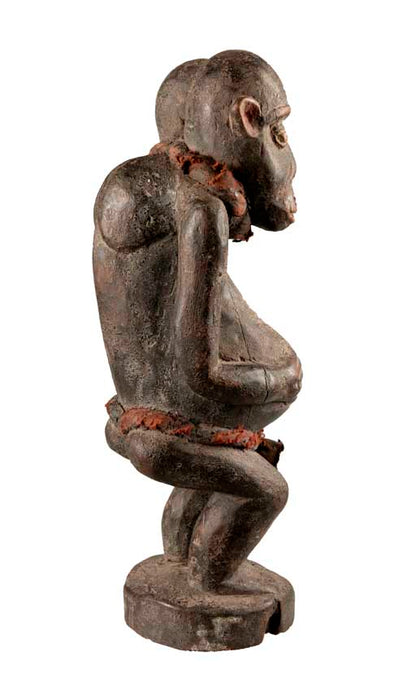Statuette africaine Singe Bulu Janus – Figure siamoise en bois