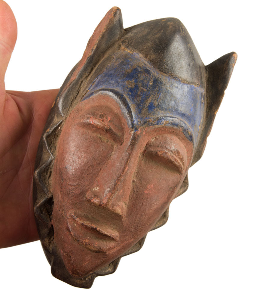 Masque passeport Gouro – Masquette africaine en bois 18 cm