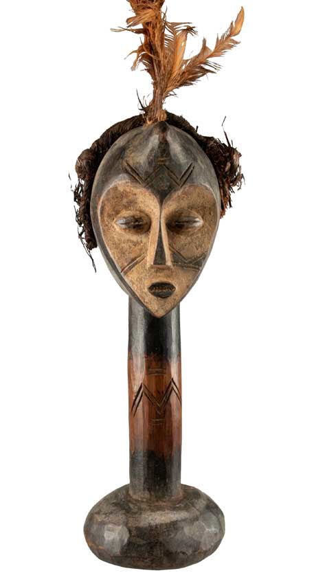 Statue Lega buste Bwami à deux visages – 31 cm