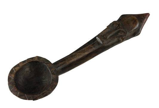 Cuillère de cérémonie Fang en bois – Art africain traditionnel