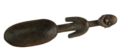 Cuillère ou louche Tikar anthropomorphique en bois – Art africain du Cameroun