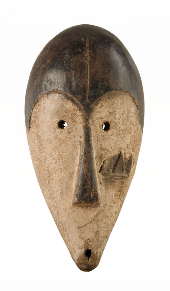 Masque passeport Fang – Masquette africaine en bois 19 cm