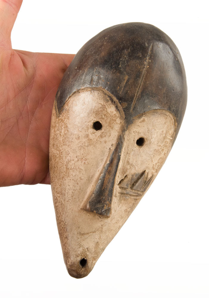 Masque passeport Fang – Masquette africaine en bois 19 cm