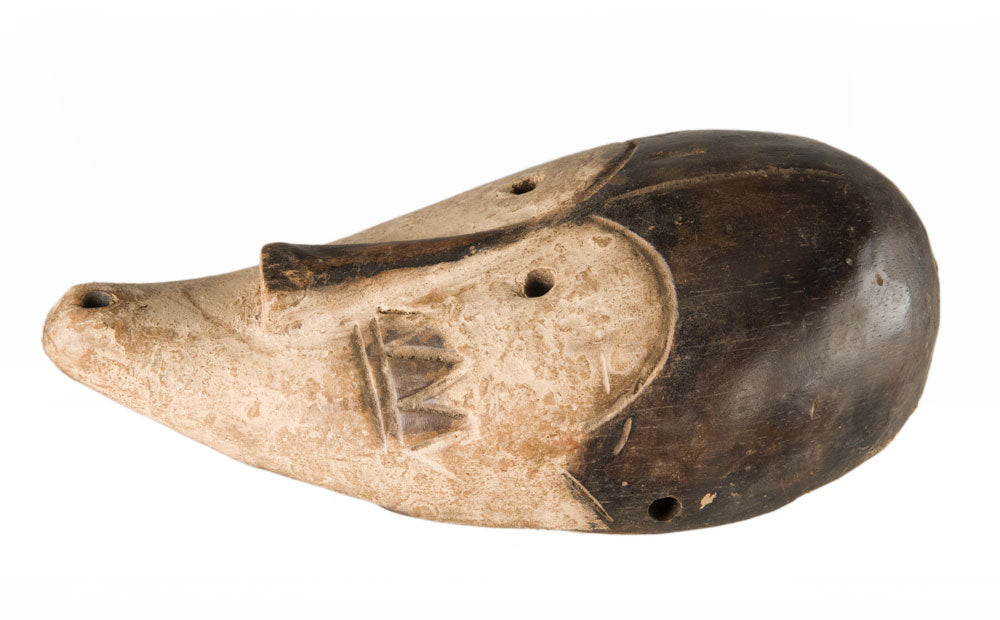 Masque passeport Fang – Masquette africaine en bois 19 cm