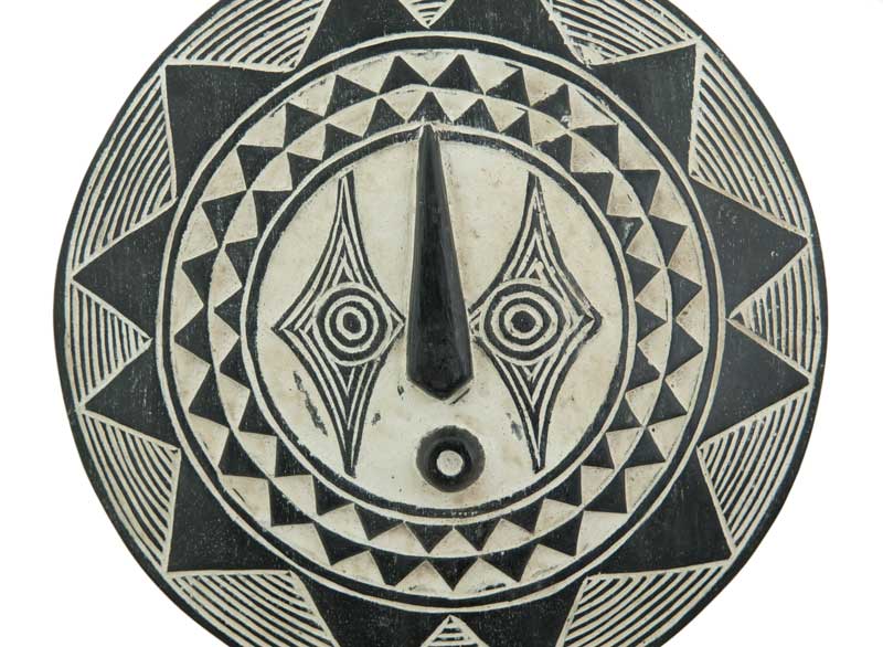 Masque solaire africain Bobo Bwa du Burkina Faso – planche en bois