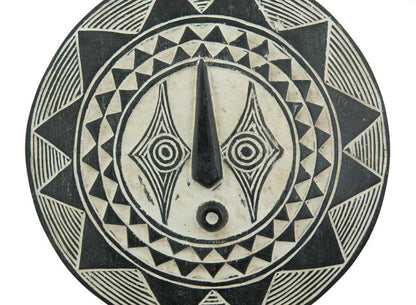 Masque solaire africain Bobo Bwa du Burkina Faso – planche en bois