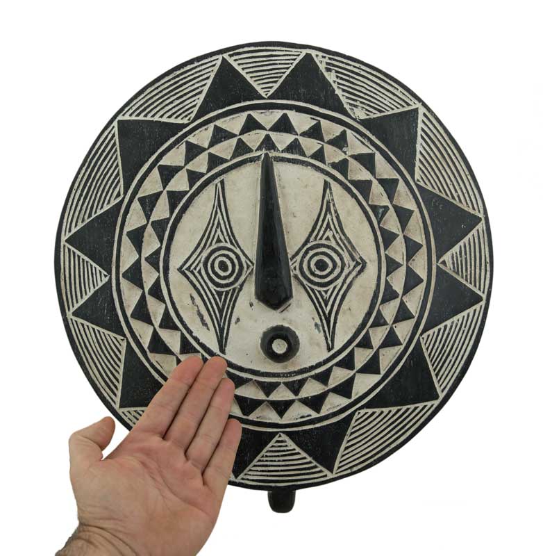 Masque solaire africain Bobo Bwa du Burkina Faso – planche en bois