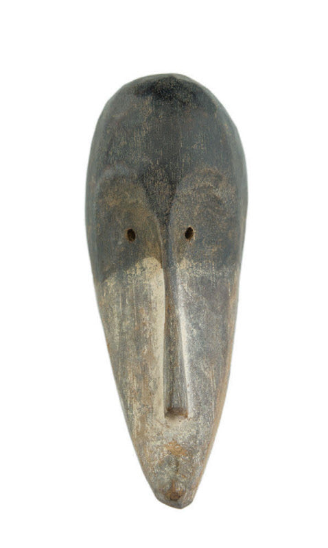 Masque passeport Fang – Masquette africaine miniature en bois 14,5 cm
