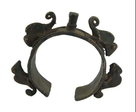 Bracelet Dogon caméléon en alliage cuivreux – Mali