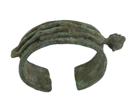 Bracelet Dogon en bronze – Ancêtre anthropomorphe, Mali