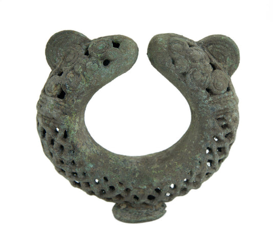 Bracelet africain Ashanti – Manille en bronze et monnaie traditionnelle
