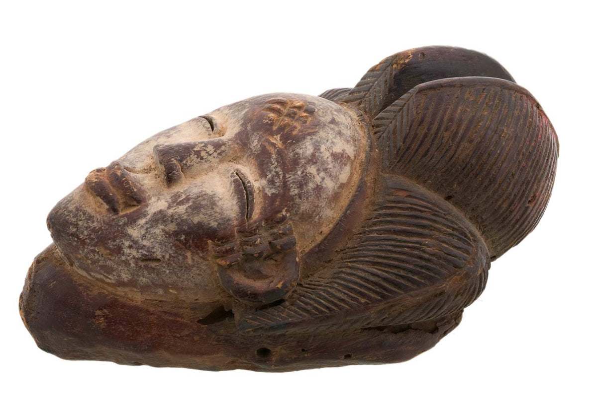 Masque africain Pounou ancien – Masque traditionnel du Gabon