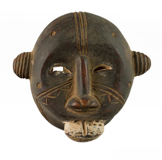 Masquette africaine votive en terre cuite – masque passeport miniature