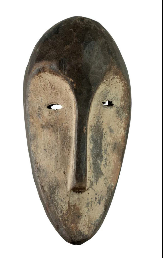 Masquette votive Fang – Masque diminutif passeport africain en bois