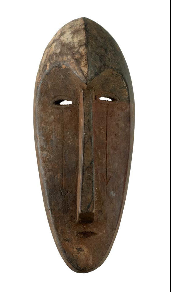 Masque passeport Fang votif – Masquette africaine en bois 17 cm