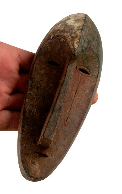 Masque passeport Fang votif – Masquette africaine en bois 17 cm