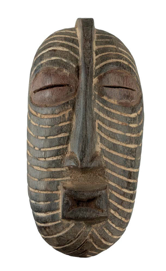 Masque passeport Kifwebe Songye – Masquette africaine en bois