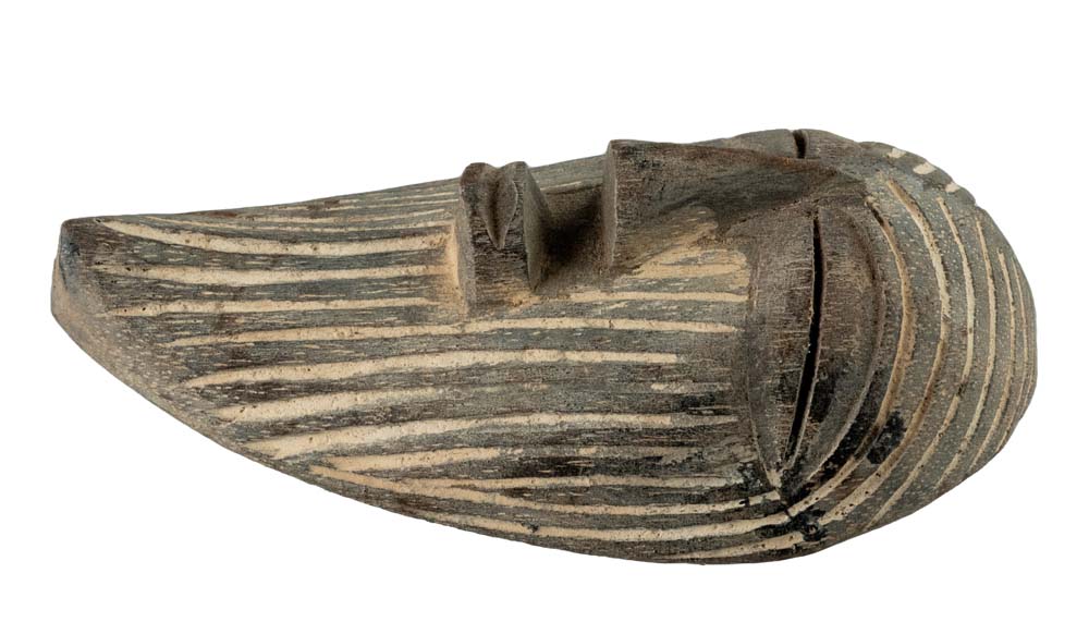 Masque passeport Kifwebe Songye – Masquette africaine 14,5 cm