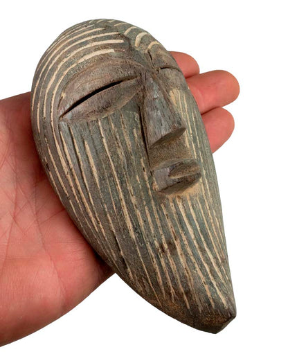 Masque passeport Kifwebe Songye – Masquette africaine 14,5 cm