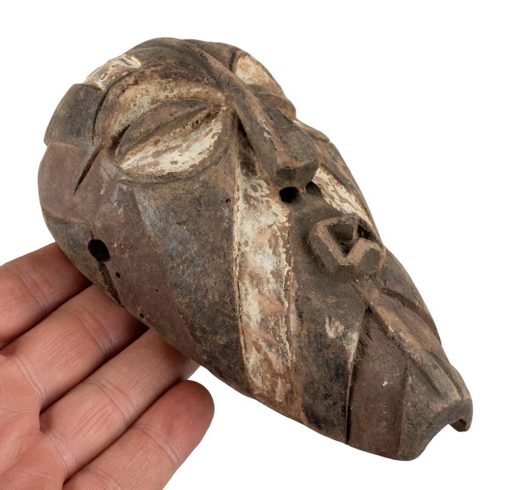 Masque passeport Kifwebe Songye – Masquette africaine en bois