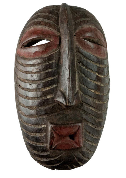 Masque passeport Kifwebe Songye – Masquette africaine en bois 13 cm