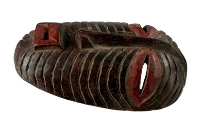 Masque passeport Kifwebe Songye – Masquette africaine en bois 13 cm