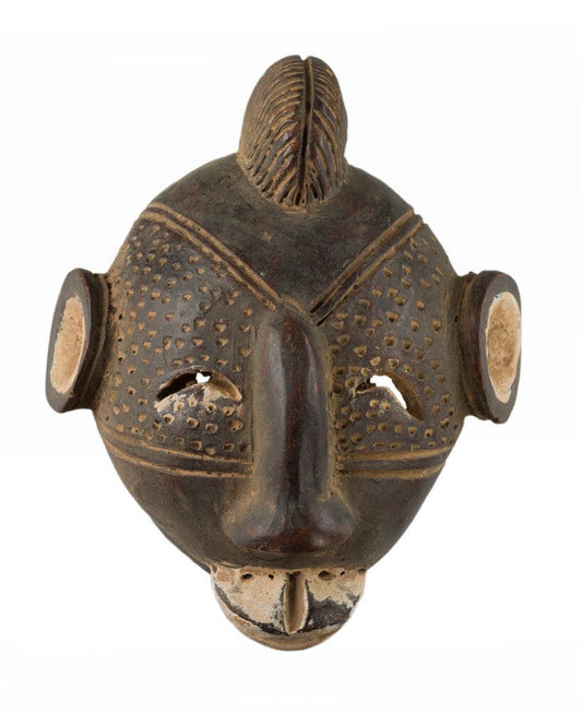 Masquette africaine votive en terre cuite – masque passeport miniature