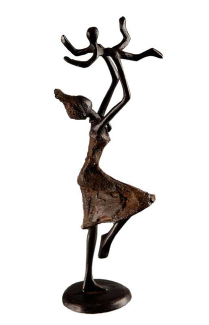 Statuette africaine de maternité en bronze – Burkina Faso