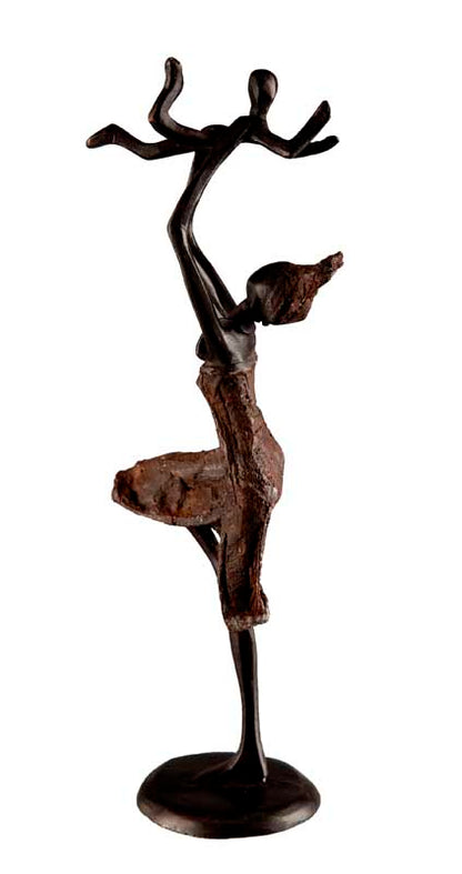 Statuette africaine de maternité en bronze – Burkina Faso