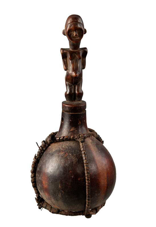 Gourde médicinale Lega en calebasse avec bouchon – Art africain