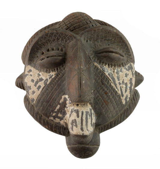 Masquette tortue africaine votive en terre cuite – masque passeport zoomorphe