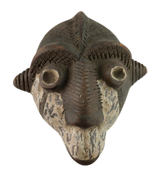 Masquette africaine votive en terre cuite – masque passeport miniature