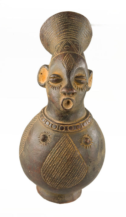 Jarre Mangbetu anthropomorphe en terre cuite – Maternité – République démocratique du Congo