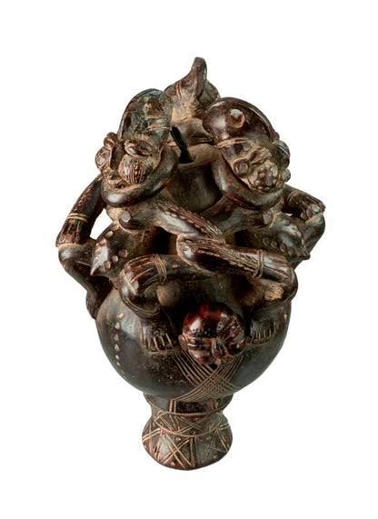 Lampe à huile Tikar en argile – Cameroun