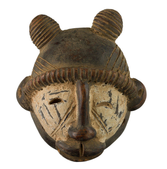 Masque passeport africain miniature en terre cuite – pièce unique