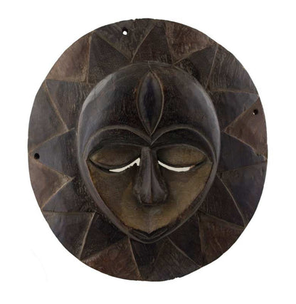 Masque africain Soleil Teke  Eket – Art traditionnel du Nigeria