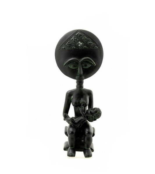 Poupée Ashanti Akuaba de maternité – Figurine africaine stylisée
