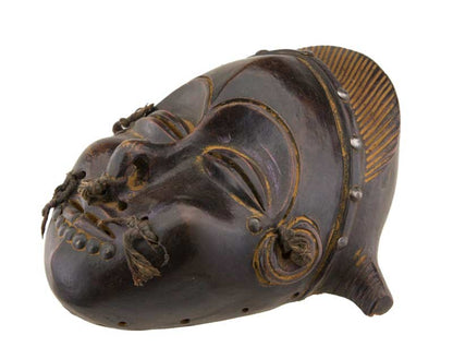 Masque africain Yaouré en terre cuite – Côte d’Ivoire