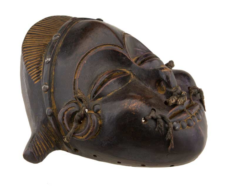 Masque africain Yaouré en terre cuite – Côte d’Ivoire