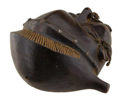 Masque africain Yaouré en terre cuite – Côte d’Ivoire