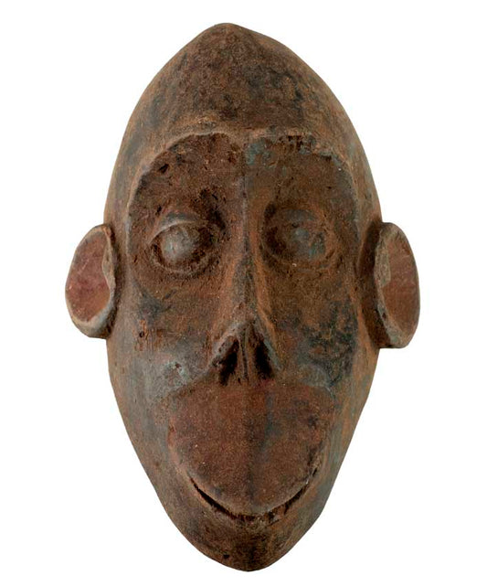 Masque passeport africain – Masquette en bois et pigments 15,5 cm