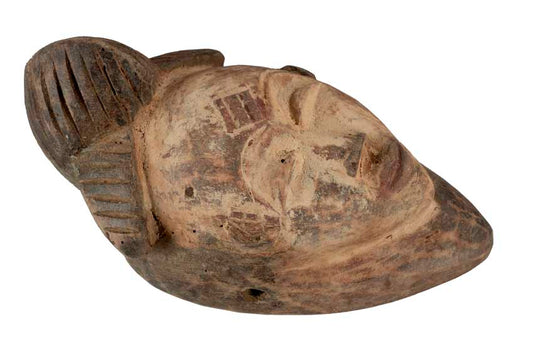 Masque passeport africain – Masquette en bois et pigments 16 cm