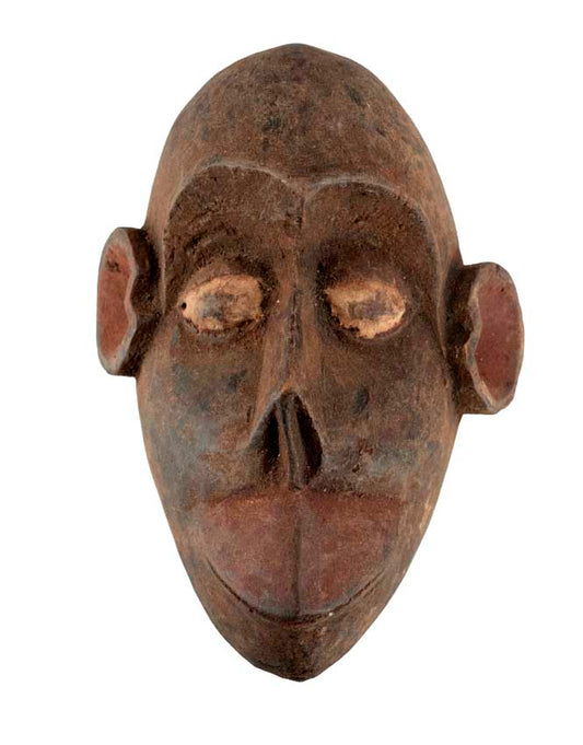 Masque passeport africain – Masquette en bois et pigments 14 cm