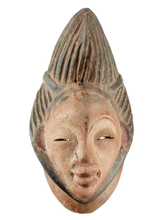 Masque passeport africain – Masquette en bois et pigments 14 cm