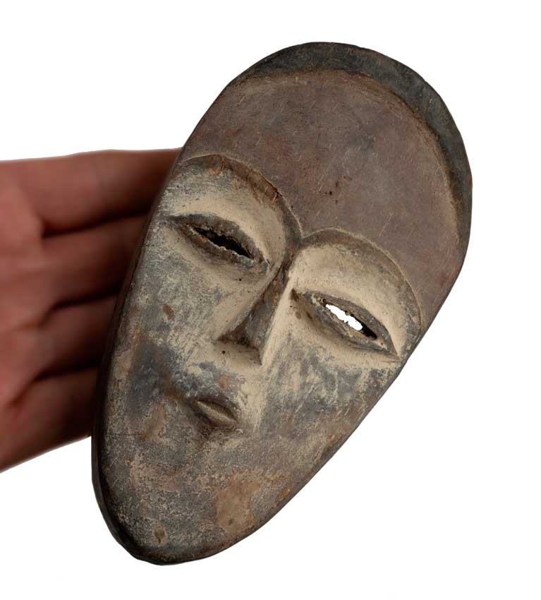Masque passeport africain – Masquette en bois et pigments 16 cm