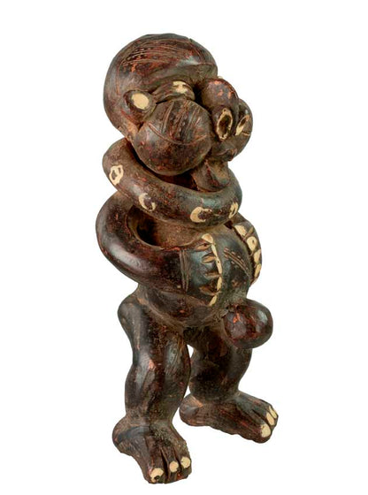 Statuette Tikar en terre cuite – Symbole de fécondité du Cameroun